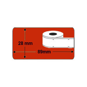 Huismerk DYMO 99010 (S0722370) Adreslabels Smal 89mmx28mm 130 Stuks Rood