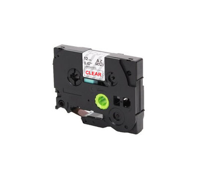 Huismerk Brother TZe-132 Tape Rood op Transparant 12mm