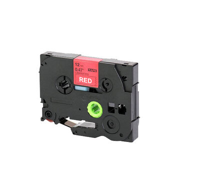 Huismerk Brother TZe-435 Tape Wit op Rood 12mm