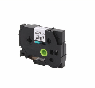 Huismerk Brother TZe-241 Tape Zwart op Wit 18mm
