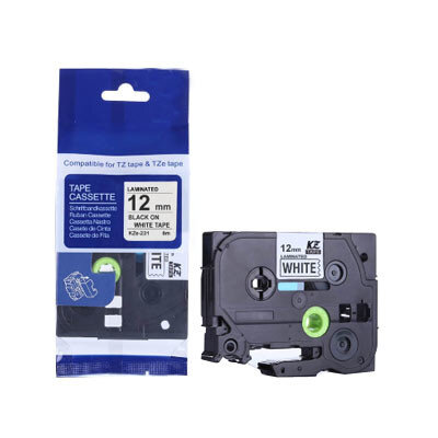 Huismerk Brother TZe-231 Tape Zwart op Wit 12mm