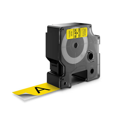 Huismerk DYMO S0720980/53718 D1 Tape Zwart op Geel 24mm