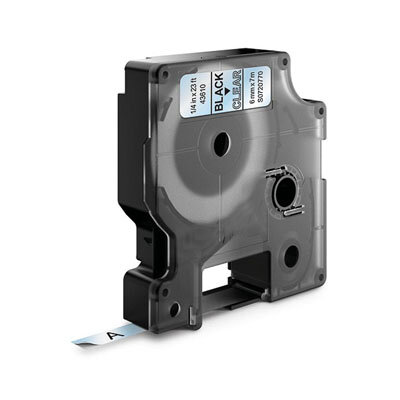 Huismerk DYMO S0720770/43610 D1 Tape Zwart op Transparant 6mm