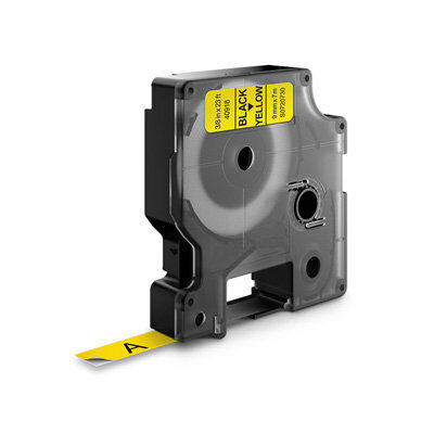 Huismerk DYMO S0720730/40918 D1 Tape Zwart op Geel 9mm