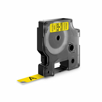 Huismerk DYMO S0720580/45018 D1 Tape Zwart op Geel 12mm
