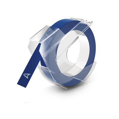 Huismerk DYMO Embossing Lettertape Wit op Blauw 9mmx3m S0898140