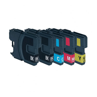 Huismerk Brother LC-1100BK/LC-980BK Inktcartridges Multipack 5-Pack