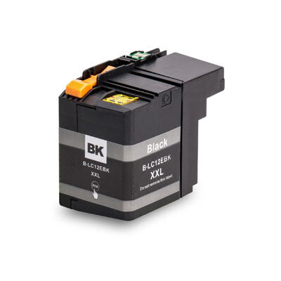 Huismerk Brother LC-12EBK Inktcartridge Zwart