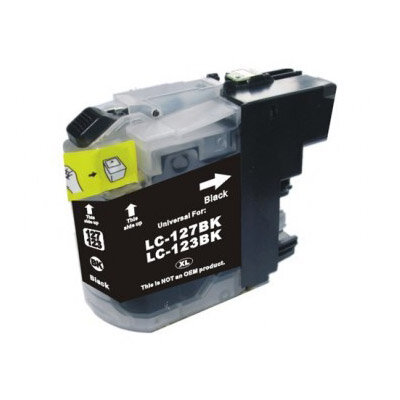 Huismerk Brother LC-123BK Inktcartridge Zwart