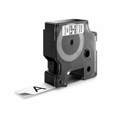 Huismerk DYMO S0720830/45803 D1 Tape Zwart op Wit 19mm