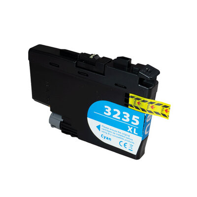 Huismerk Brother LC-3235XLC Inktcartridge Cyaan Hoge Capactiteit