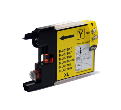 Huismerk Brother LC-1240Y Inktcartridge Geel