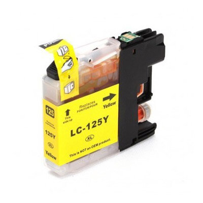 Huismerk Brother LC-125XLY Inktcartridge Geel
