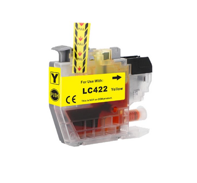 Huismerk Brother LC-422XLY Inktcartridge Geel Hoge Capaciteit
