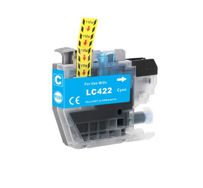 Huismerk Brother LC-422XLC Inktcartridge Cyaan Hoge Capaciteit