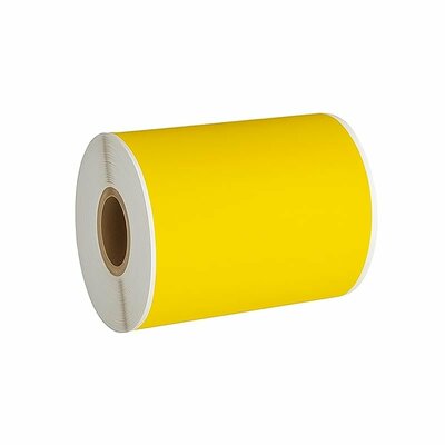 Huismerk Zebra labels, Verzendetiketten 102mmx150mm PostNL/DHL/DPD/UPS/GLS/TNT, 300 Etiketten, 25mm Kern, Geel, Permanent
